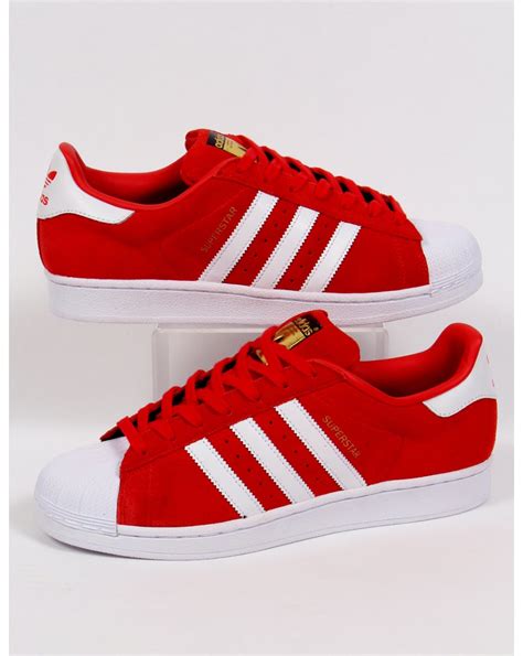 Adidas Superstar red and white